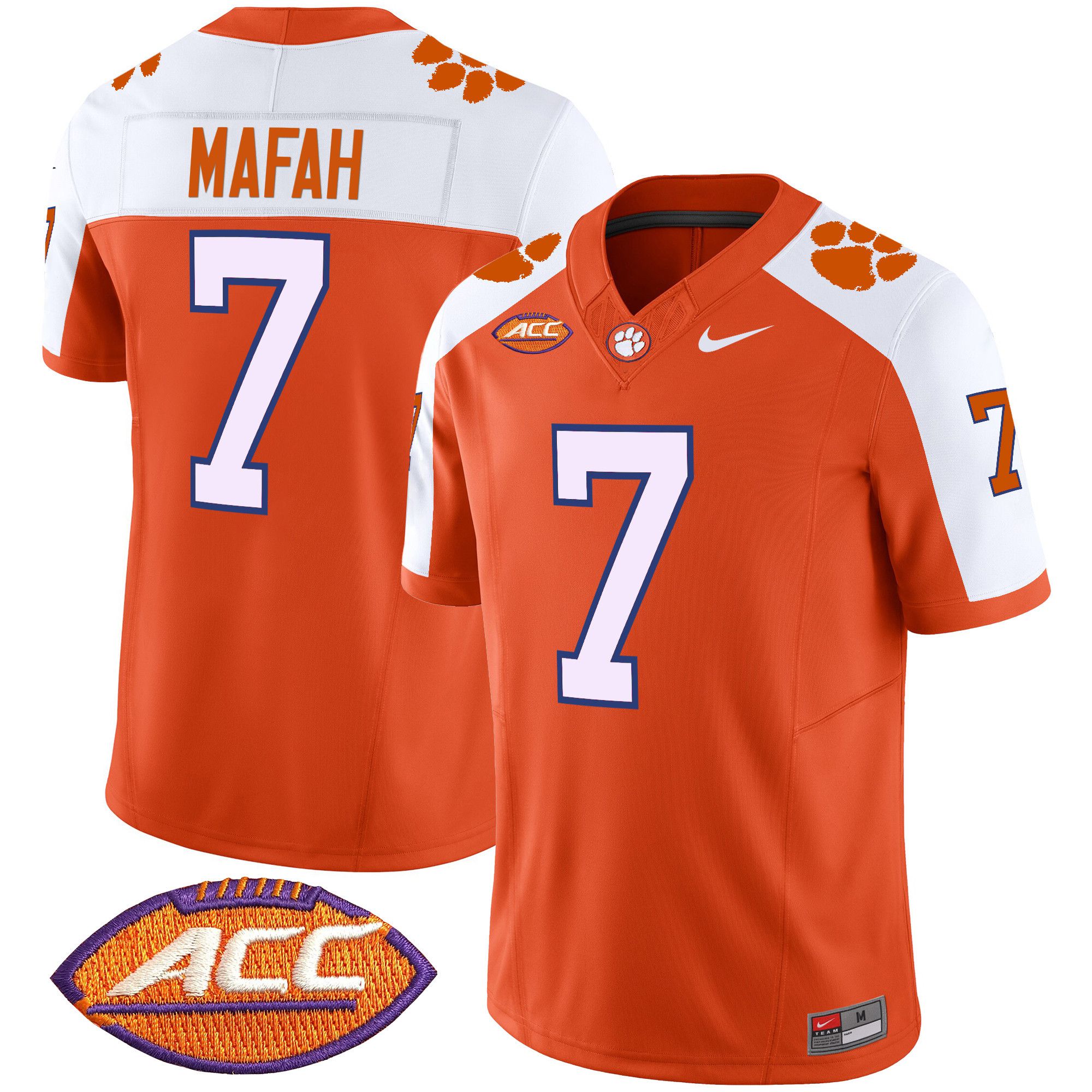 Men Clemson Tigers #7 Mafah Orange 2024 Nike Vapor Limited NCAA Jersey->indianapolis colts->NFL Jersey